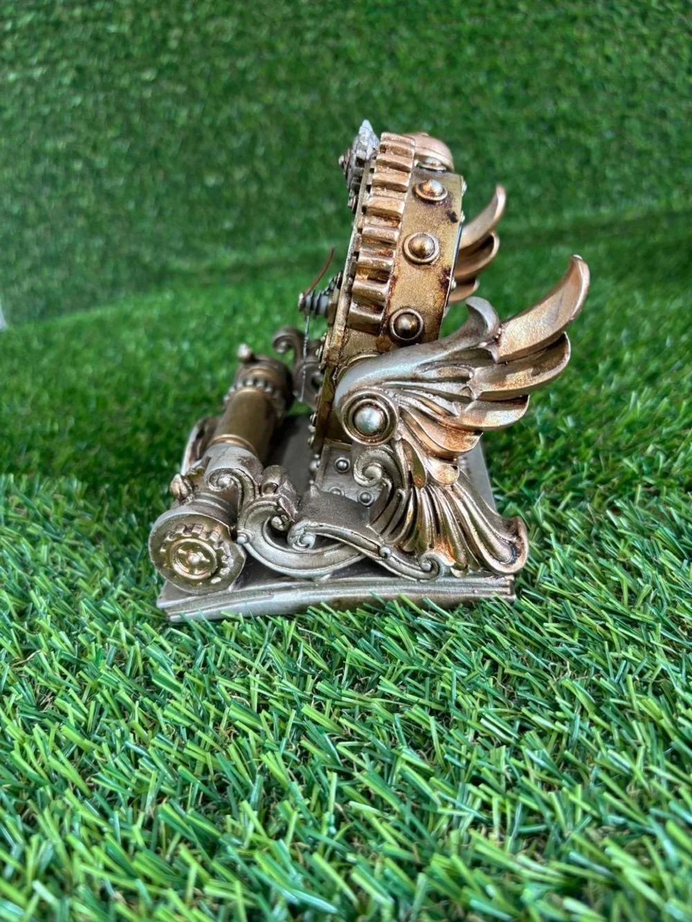Alchemy Gothic Vault Time Cronambulator Steampunk Clock Vintage Winged Tested